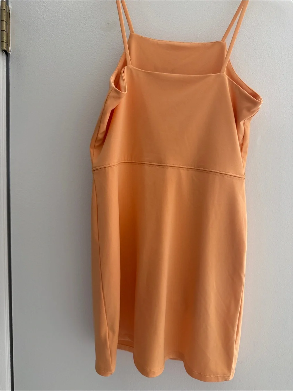 art class Orange Spaghetti-Strap Mini Dress